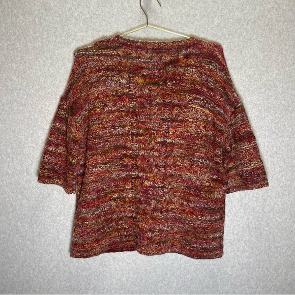 Peruvian Connection Alpaca Wool Blend Oversized  Cable Knit Pull Over Sweater - Picture 5 of 6